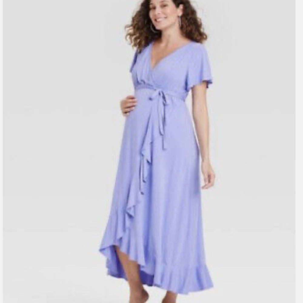 Elegant Lavender Wrap Dress